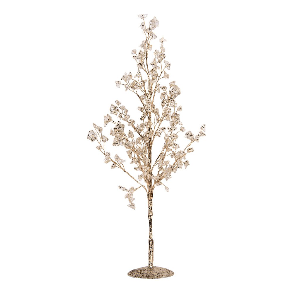 Decoratie Boom 9x9x50 cm Goudkleurig Metaal