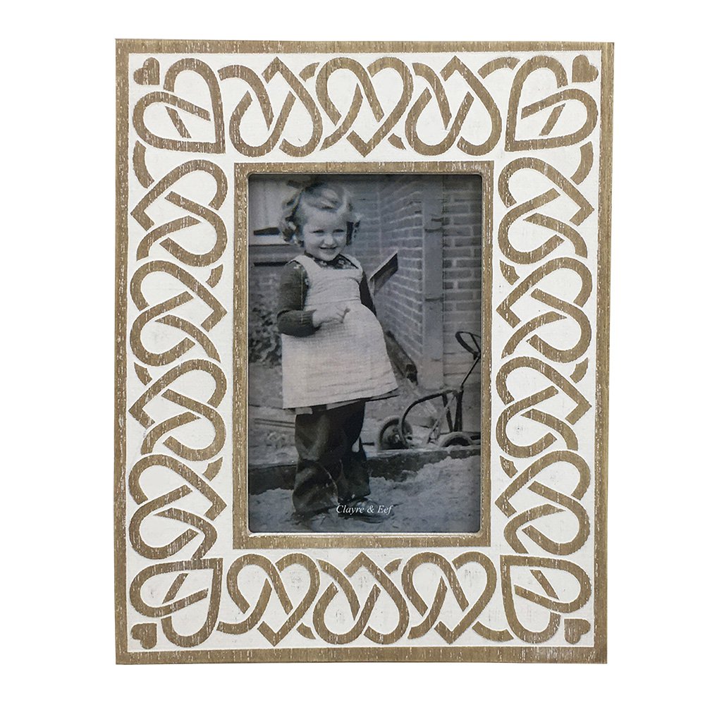 Fotolijst 10x15 cm Wit Beige Hout Fotokader