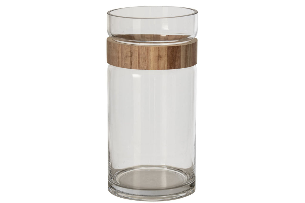 J-Line Cilindervaas - glas - naturel/transparant - large