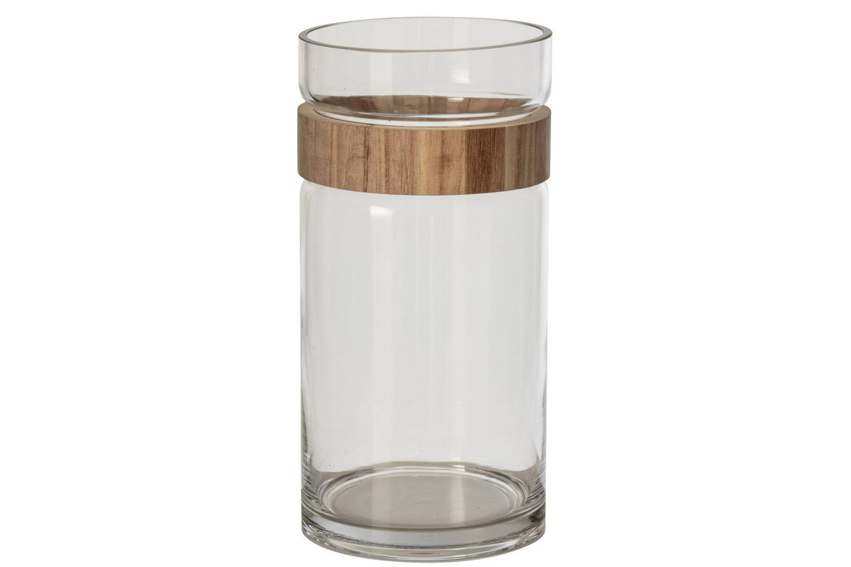 J-Line Cilindervaas - glas - naturel/transparant - large