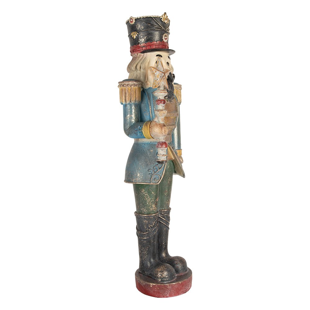 Beeld Notenkraker 21x15x60 cm Blauw Kunststof