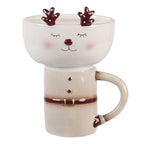 Mok Hert 250 ml / 250 ml Beige Keramiek Hert