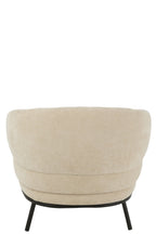 J-Line Loungestoel Mars Populierenhout/Schuim Beige