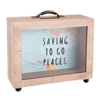Spaarpot 18x7x17 cm Bruin MDF Leuke Spaarpot