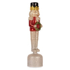 Kerstdecoratie Beeld 10x10x37 cm Rood Glas