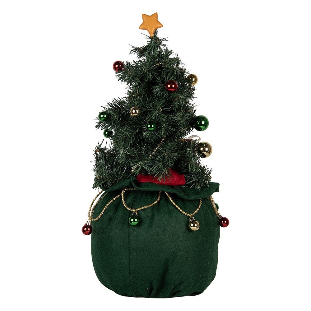 Kerstdecoratie met LED-verlichting Kerstboom Ø 20x60 cm / 3xAA Groen Synthetisch