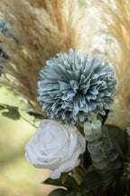 Kunstbloem 54 cm Groen Blauw Kunststof
