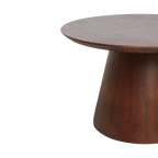 Bullnose cone bijzettafel mangohout Ø55 cm