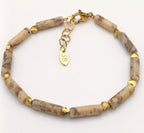 Edelsteen armband Tube met mini hartjes