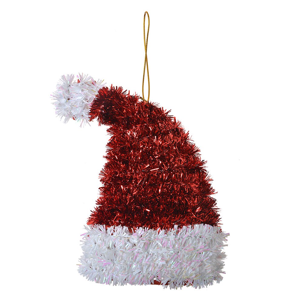 Kersthanger Kerstmuts 13 cm Rood Kunststof