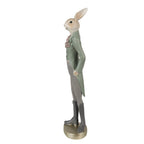 Beeld Konijn 20 cm Beige Groen Polyresin Paasdecoratie