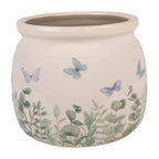 Bloempot Beige Keramiek Vlinders