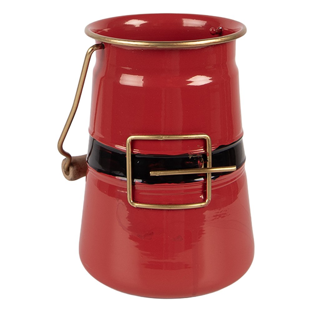 Decoratie Emmer 12x10x16 cm Rood Metaal