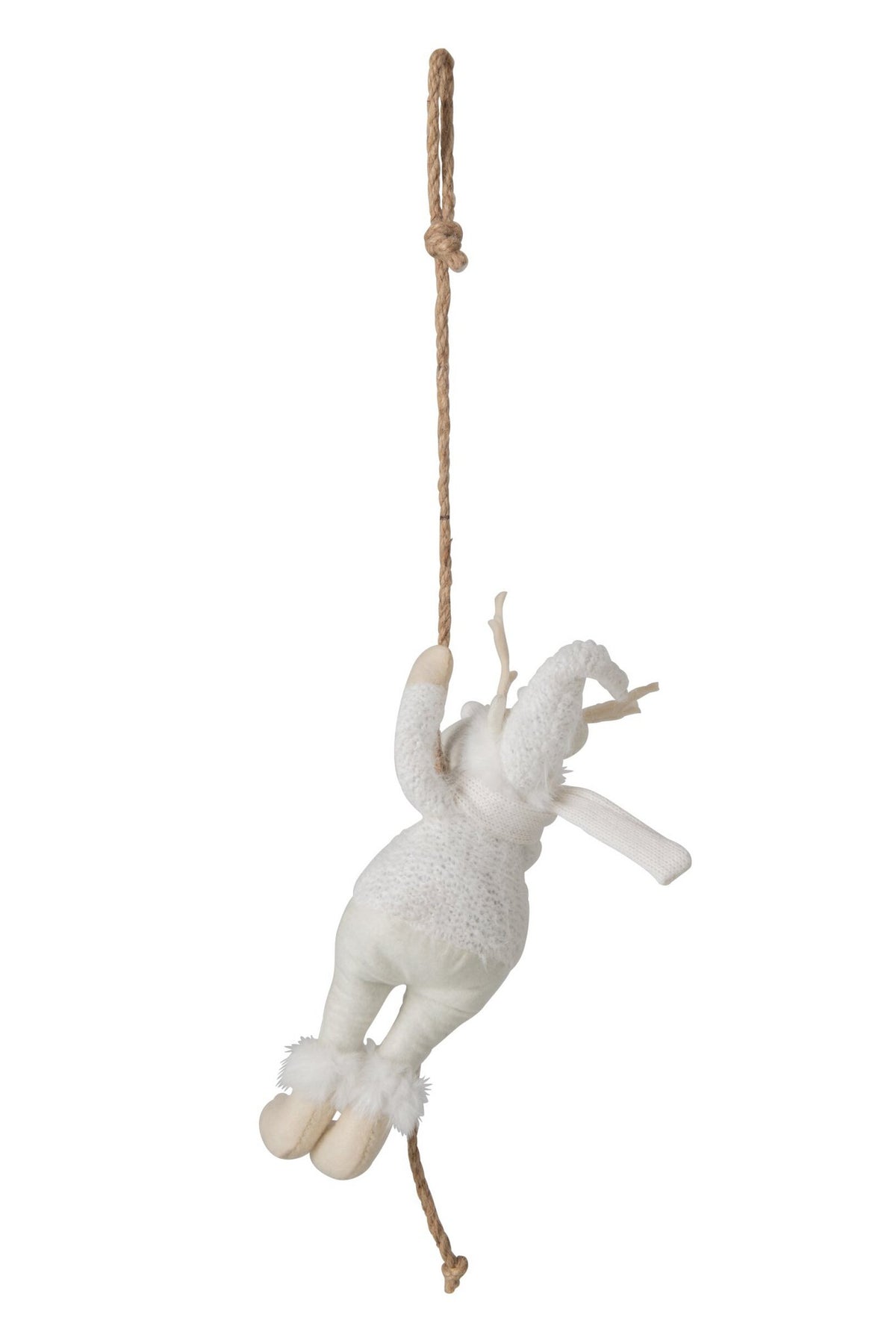 J-Line Hangend rendier - polyester - wit