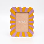 Paars en oranje schulphars fotolijst 5x7 inch