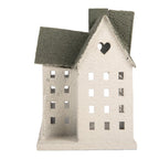 Decoratie Beeld Huis 26x17x26 cm Wit Metaal