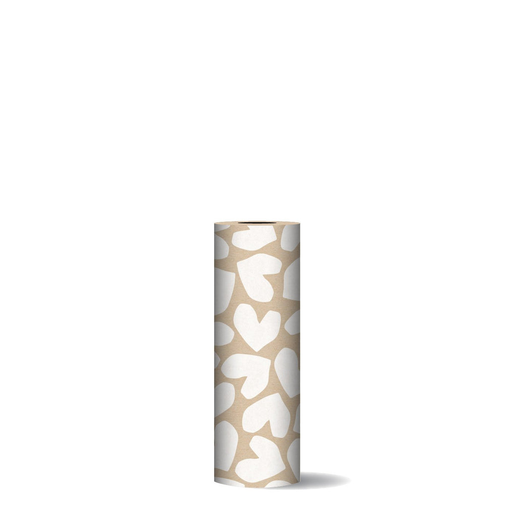 XL Solo Hearts - Balierol kraft/wit