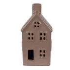 Decoratie Huis met LED 8x6x15 cm Bruin Keramiek