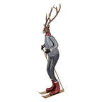Kerstdecoratie Beeld Hert 19x15x65 cm Bruin Metaal