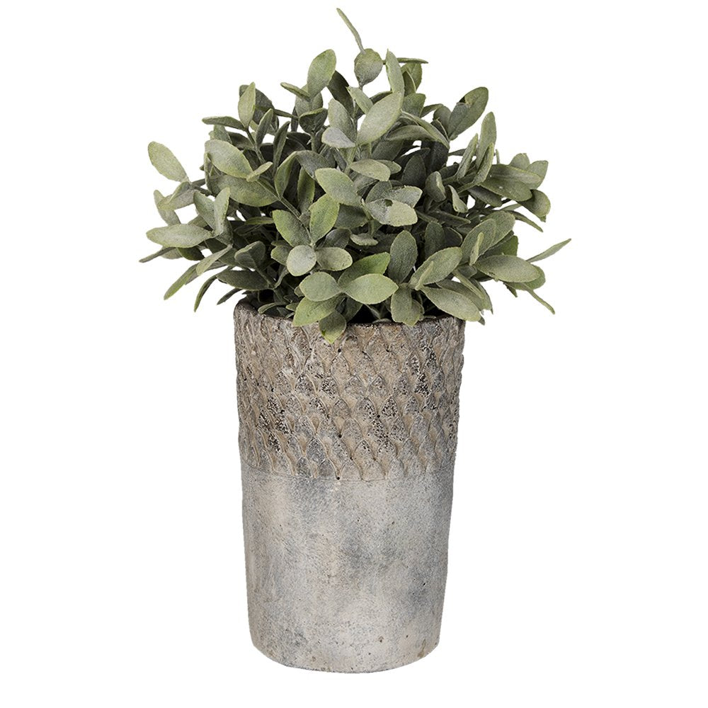 Bloempot Ø 12x19 cm Grijs Steen Bloempot Binnen