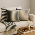 Set van 2 - Decoratieve accenthoezen – Duurzame kussenhoezen – 100% katoen, verborgen ritssluiting – 16x16in