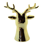 Beeld Hert 16 cm Goudkleurig Porselein Kerstdecoratie