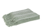 J-Line plaid gebreid - polyester - lichtgroen - 160 x 130 cm