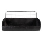 Wandrek 38x14x20 cm Zwart ijzer Muurrek