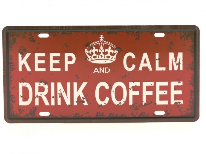 Coffee Retro Wandbord 15x30