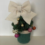 Luna-Leena strik groot hangerornament - gebroken wit - wol - handgemaakt in Nepal