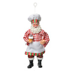 KERSTTHanger Kerstman 17 cm Wit Textiel