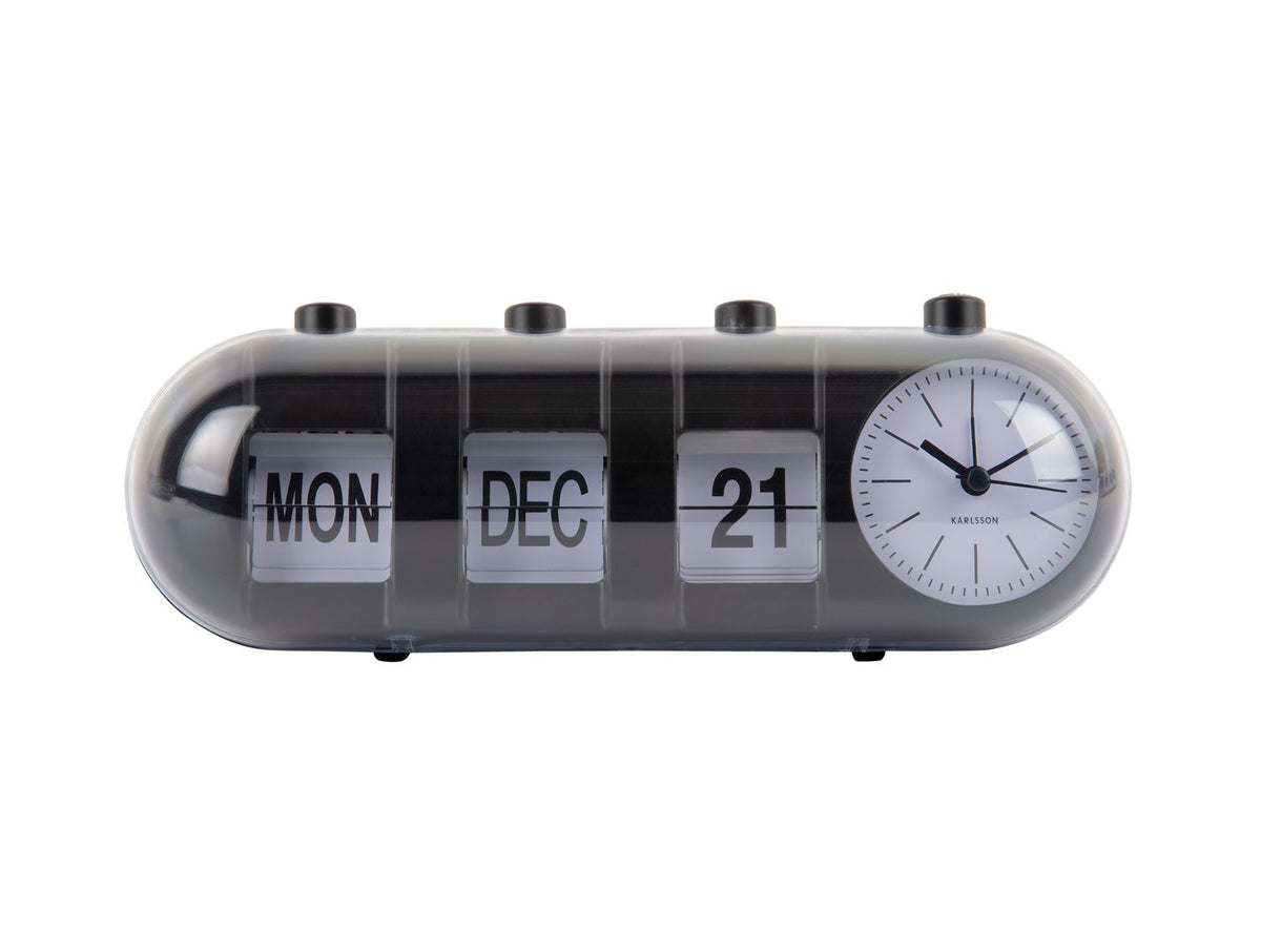 Wekker Retro Tube Kalender Flip