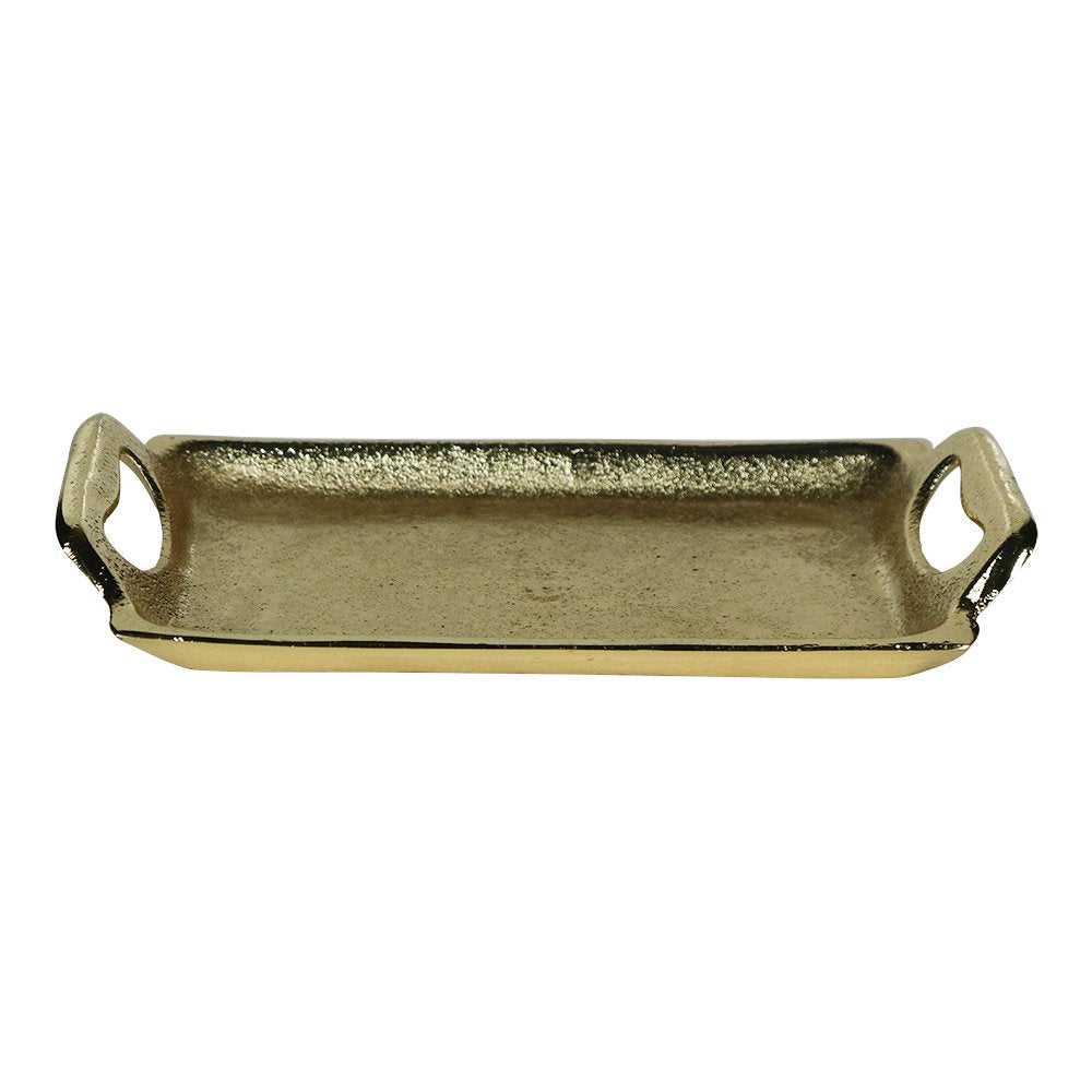 Dienblad rechthoek champagne goud 21cm
