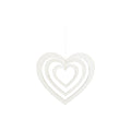 Hanger hart hout 3D wit 22cm