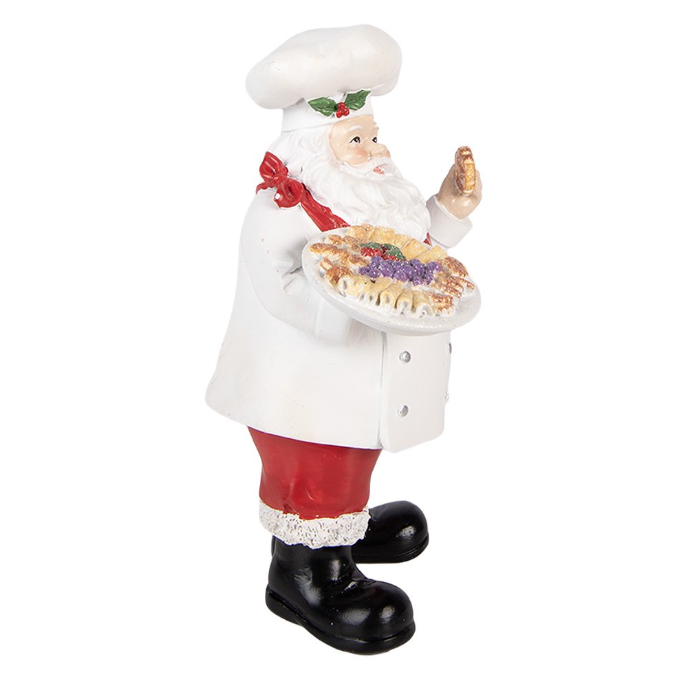 Kerstdecoratie Beeld Kerstman 11x8x18 cm Wit Kunststof