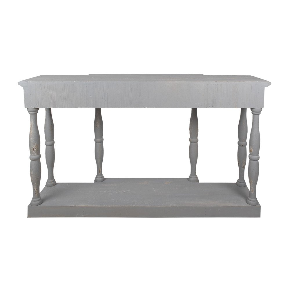 Sidetable 142x42x85 cm Grijs Hout Wandtafel