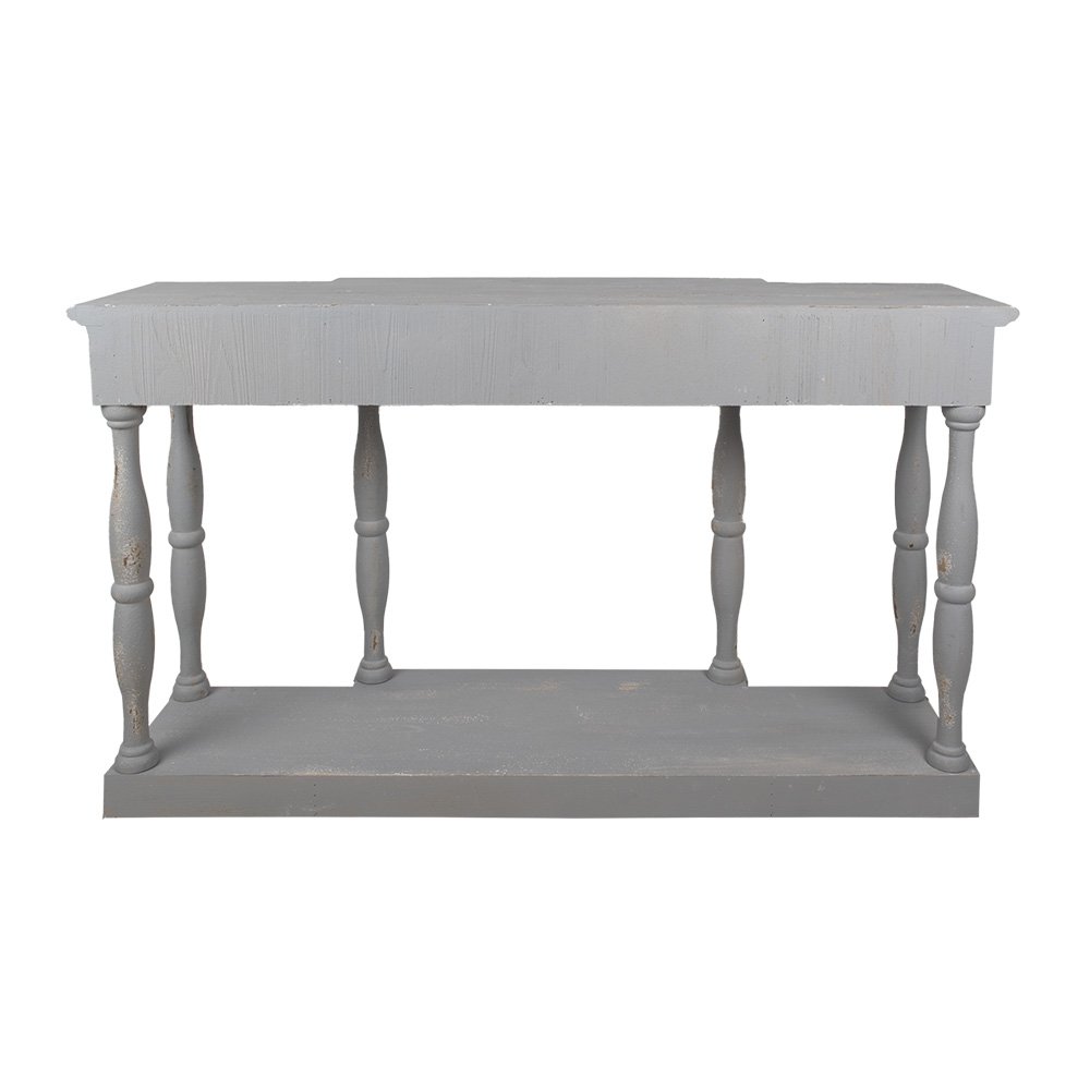 Sidetable 142x42x85 cm Grijs Hout Wandtafel