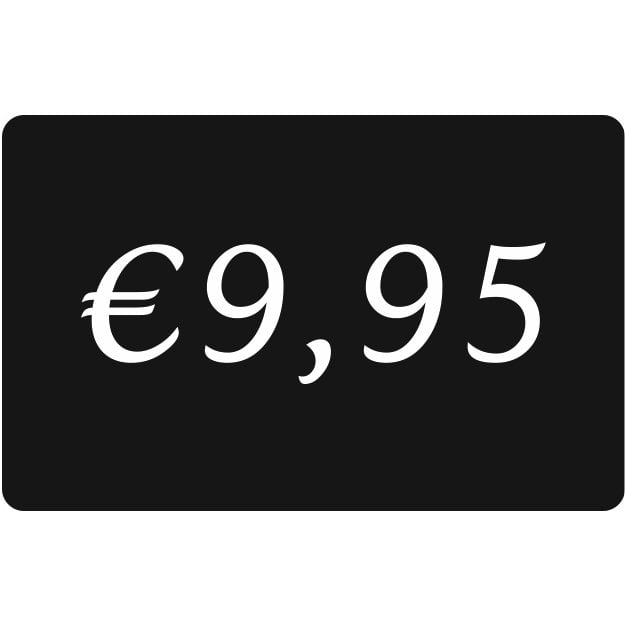 Prijskaart - zwart - € 9.95 - 10 stuks