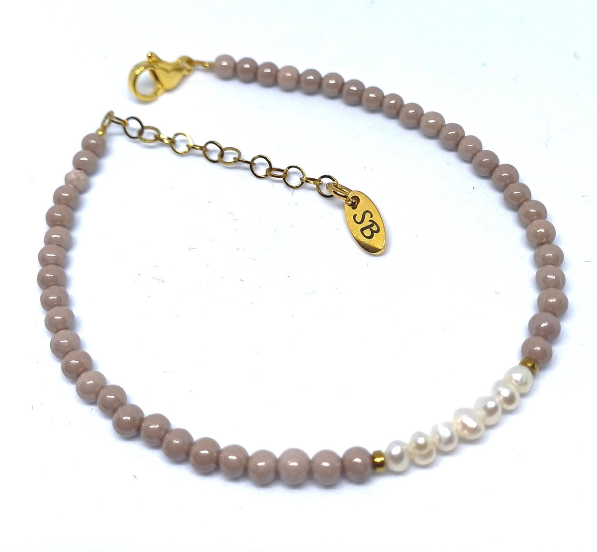 Zirkonia armband met zoetwaterparels