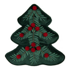 Sierkussen Kerstboom 36x40x4 cm Groen Polyester