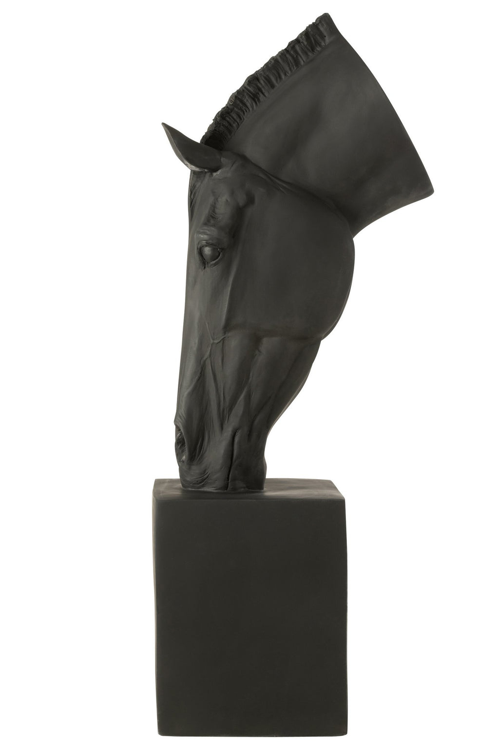J-Line decoratie Paard Op Voet - polyresin - zwart - L