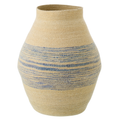 J-Line mand Gestreept - zeegras - naturel/blauw - S