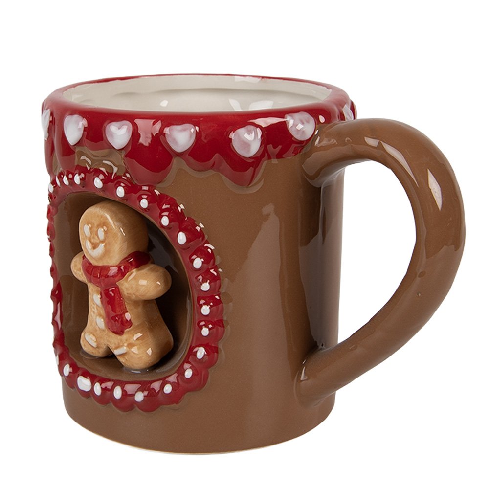 Mok 375 ml Bruin Keramiek Gingerbread man