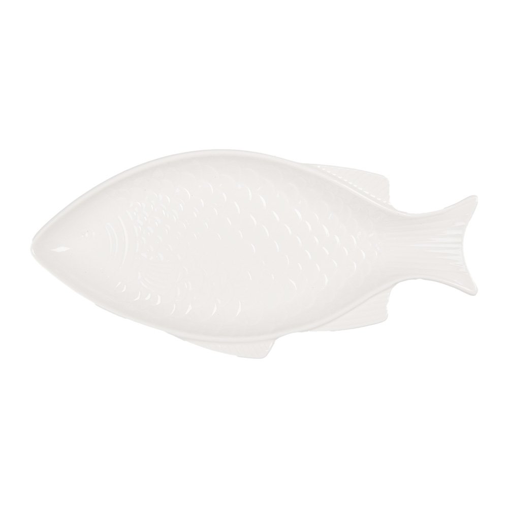 Kom Vis 200 ml Wit Keramiek