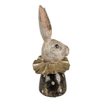 Beeld Konijn 23 cm Wit Goudkleurig Polyresin Paasdecoratie
