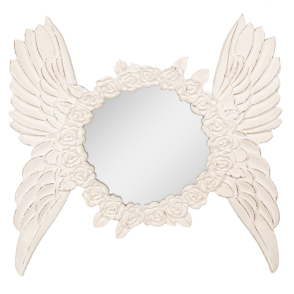 Mirror 62x5x60 cm Beige MDF Vlugels Wall Mirror
