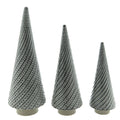Beeld Kerstboom 22 cm Grijs Porselein Kerstdecoratie