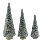 Beeld Kerstboom 22 cm Grijs Porselein Kerstdecoratie