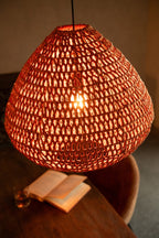 J-Line Plafondlamp Metaal Getwist Oranje