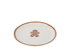 J-Line bord Cookie Rond Dolomiet - keramiek - bruin/wit